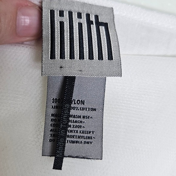 Lilith White Tulle Skirt L Midi Tie Zip Waist A Line Layered Party Wedding Guest - Picture 3 of 16